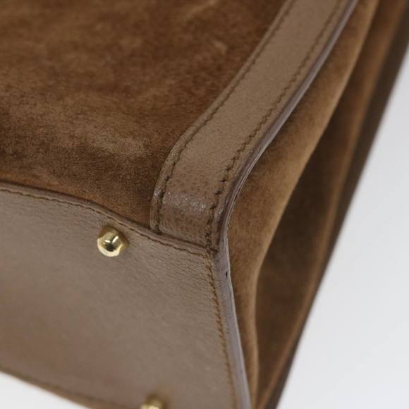 GUCCI Bamboo Hand Bag Suede Brown 082 2853 0260 0 Auth bs9787 - Picture 16 of 16